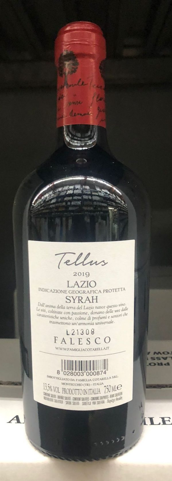 Vino Falesco Tellus Syrah IGP CL 75 X 6 Bottiglie - immagine 2