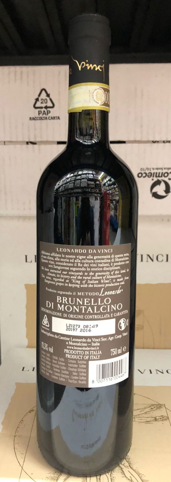 Brunello di Montalcino Cantina Leonardo di Vinci CL 75 X 6 Bottiglie - immagine 2