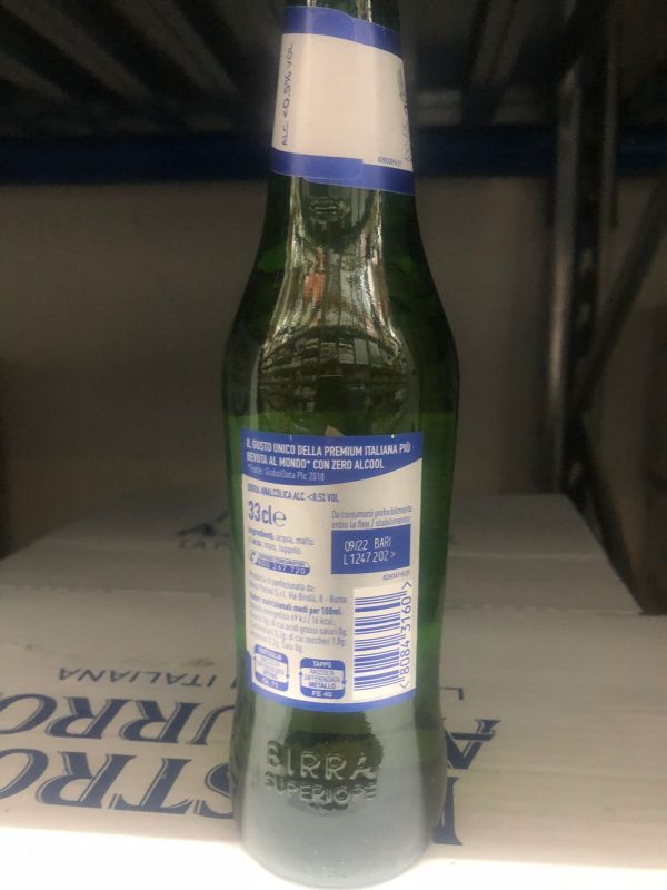 Birra Nastro Azzurro Analcolica CL 33 X 24 Bottiglie - immagine 2
